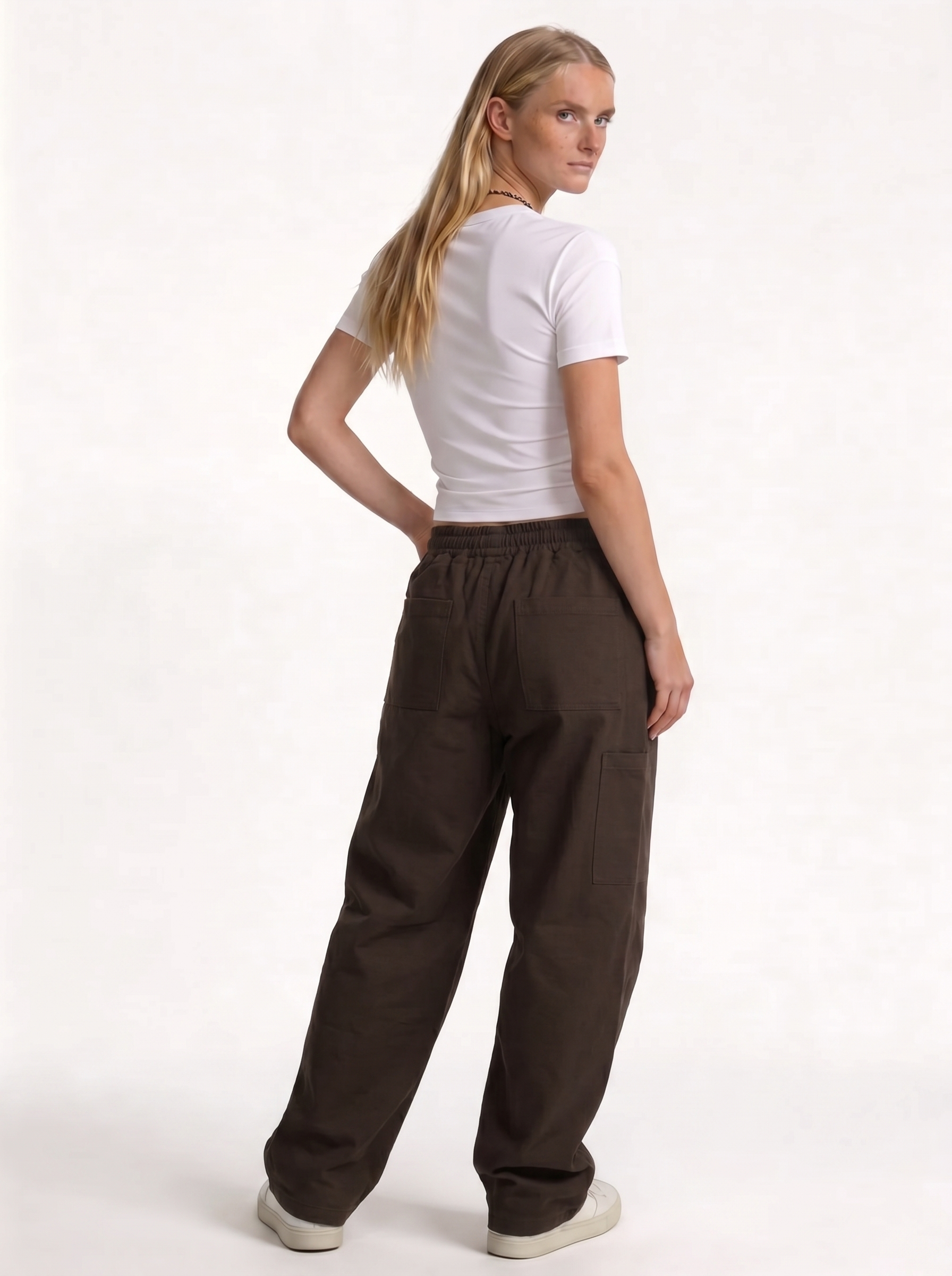 Utility Cargo Pocket Pants Cotton Twill Wide Leg - Brotherhood