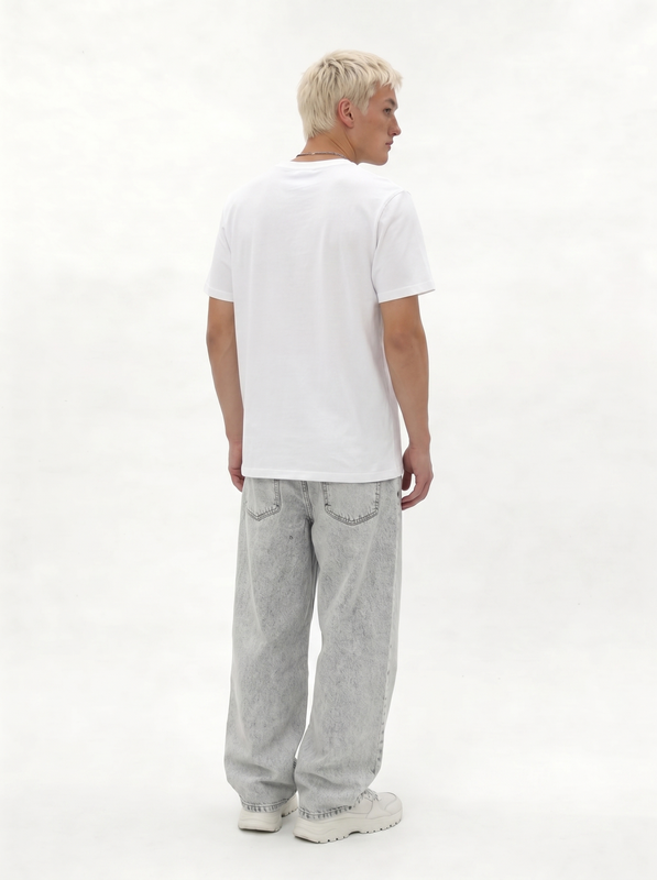Panelled Jeans Denim Baggy Fit - je-x
