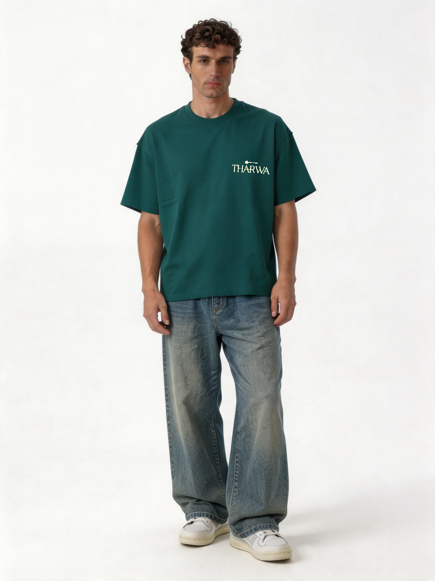 Logo Graphic T-Shirt Cotton Oversized Fit - tharwa