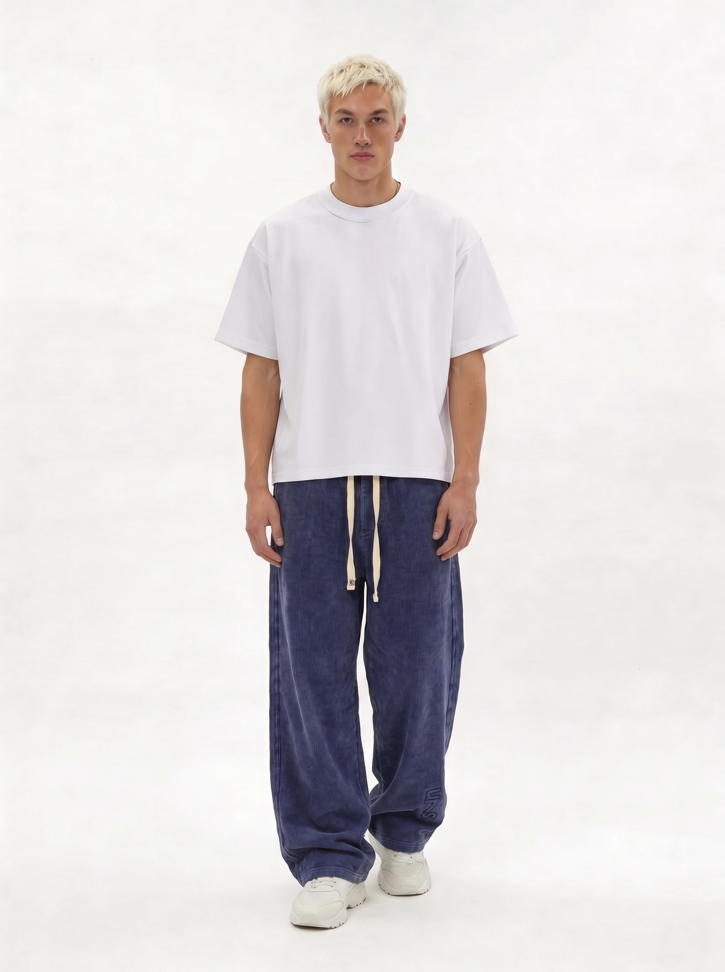 Embroidered Pants Cotton Baggy Fit - seven