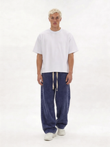 Embroidered Pants Cotton Baggy Fit - seven