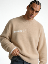 Logo Graphic Sweater Knit Oversized Fit - Zedzee