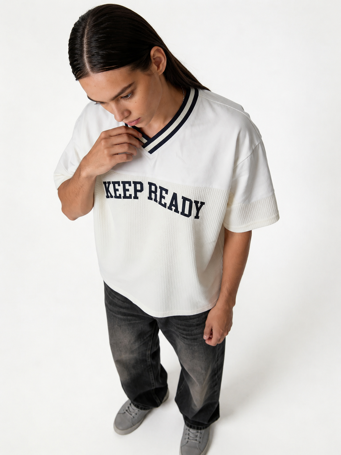 Boxy Panelled Technical Mesh Jersey - eleven