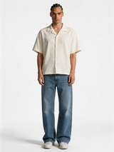Boxy Textured Seersucker Bowling Shirt - 1932