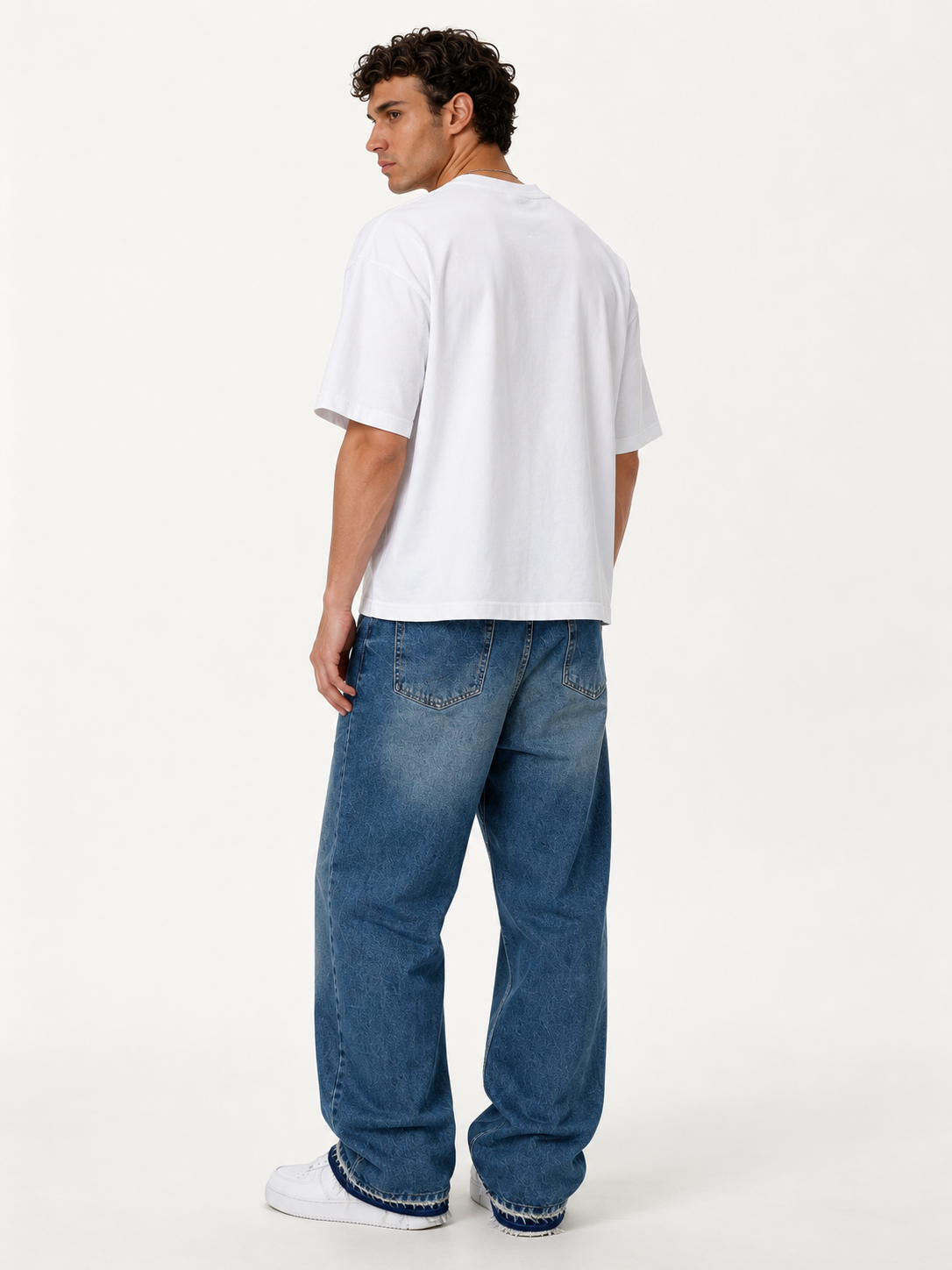 Raw Edge Jeans Denim Straight Leg Fit - seven