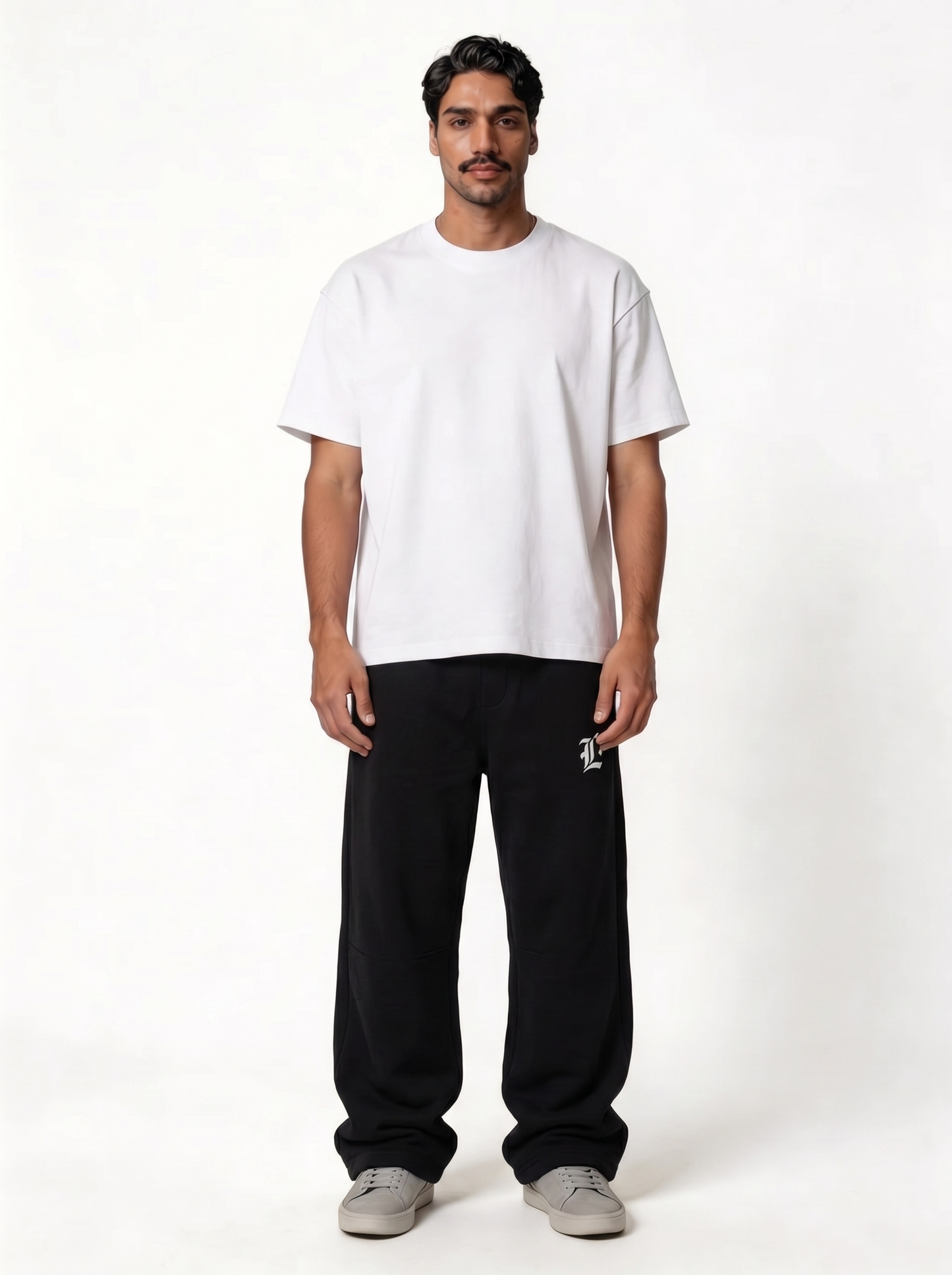 Logo Graphic Sweatpants Cotton Relaxed Fit - locco