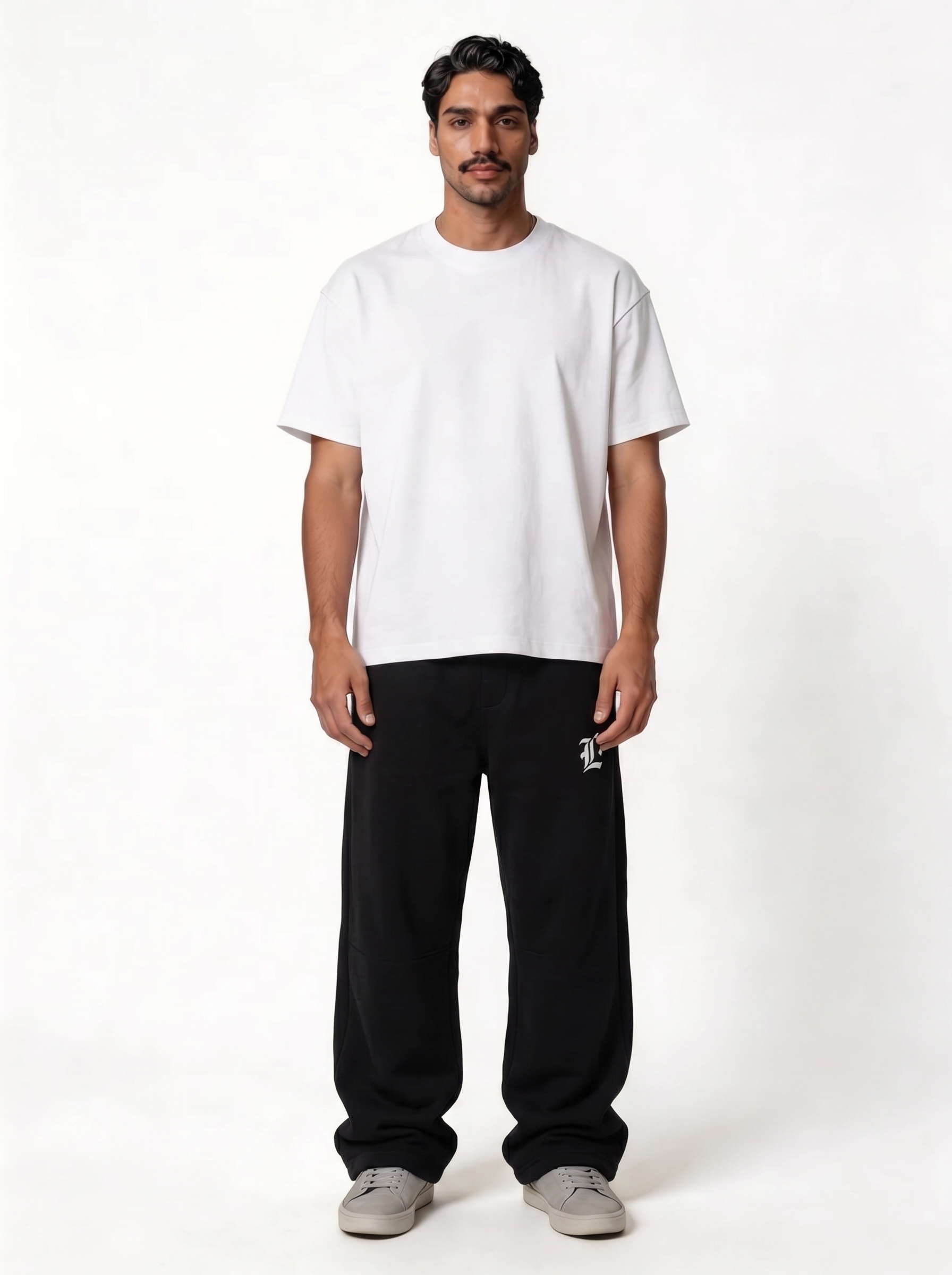 Logo Graphic Sweatpants Cotton Relaxed Fit - locco