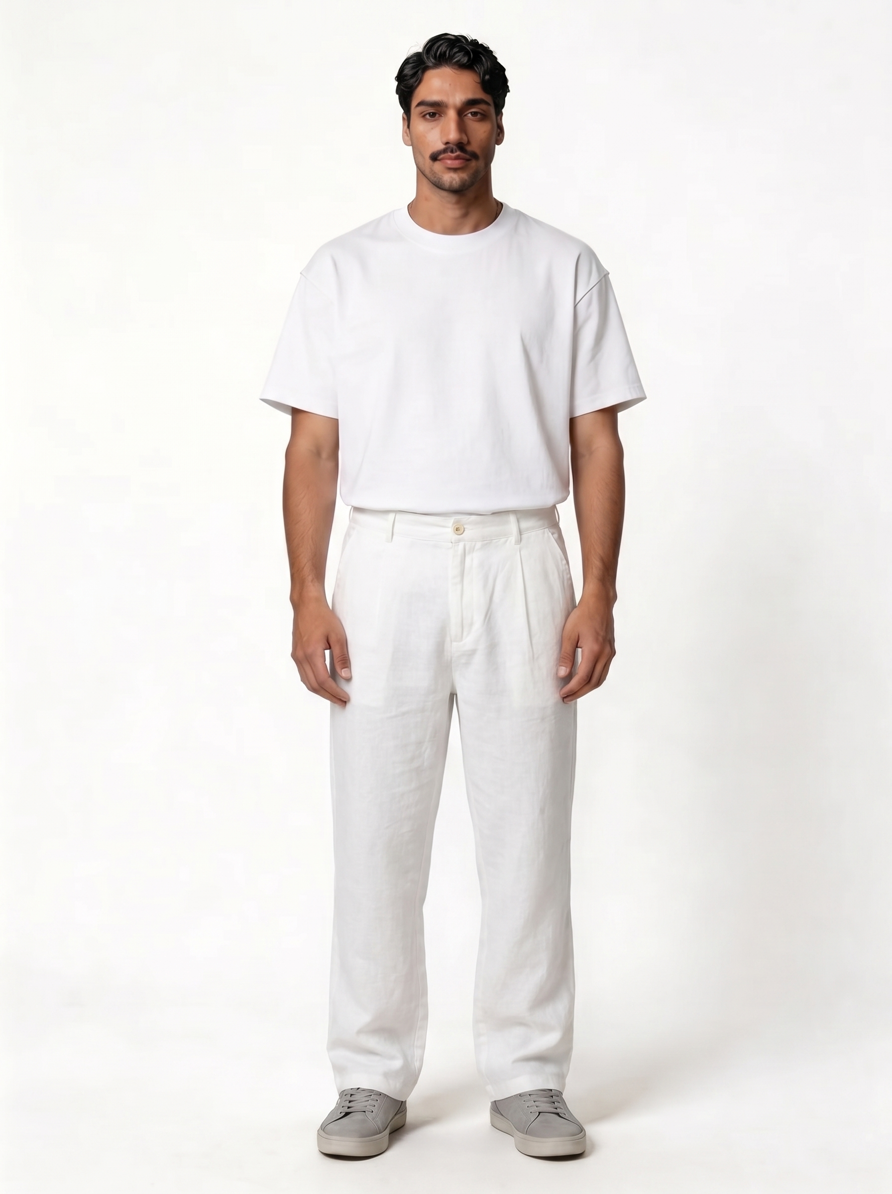 Striped Drawstring Pants Cotton Relaxed Fit - seven
