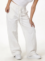 Raw Edge Pants Cotton Baggy Fit - seven