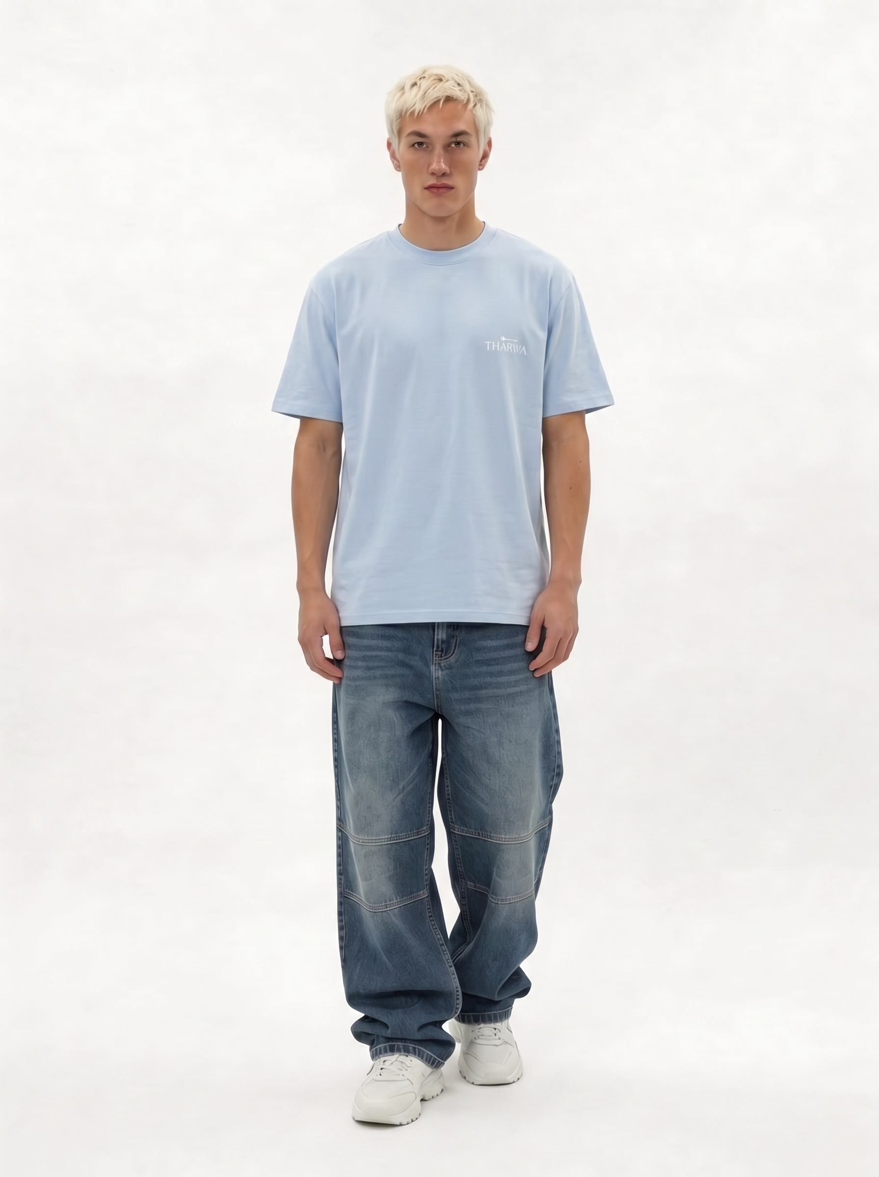 Back Print T-Shirt Cotton Oversized Fit - tharwa