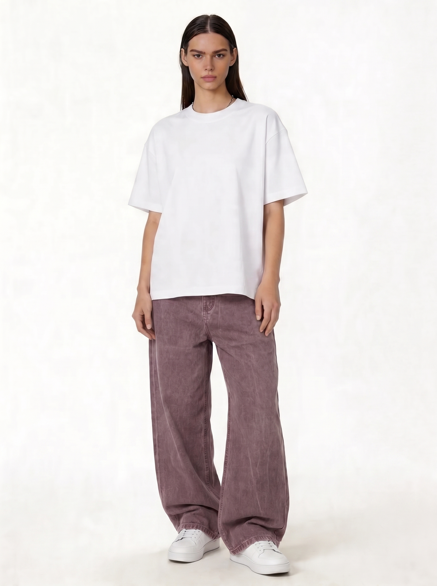 Distressed Wide Leg Denim Pants - seven