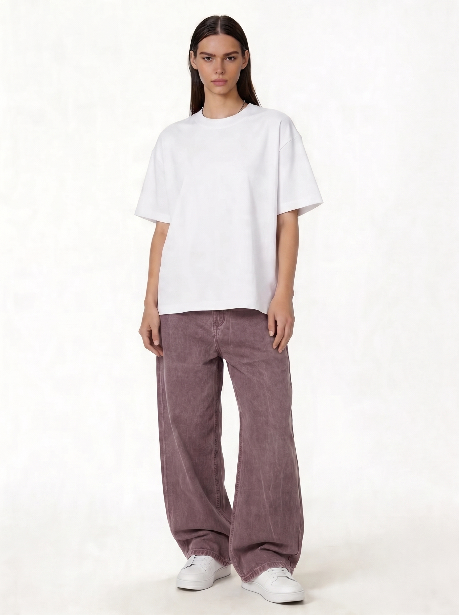 Distressed Wide Leg Denim Pants - seven