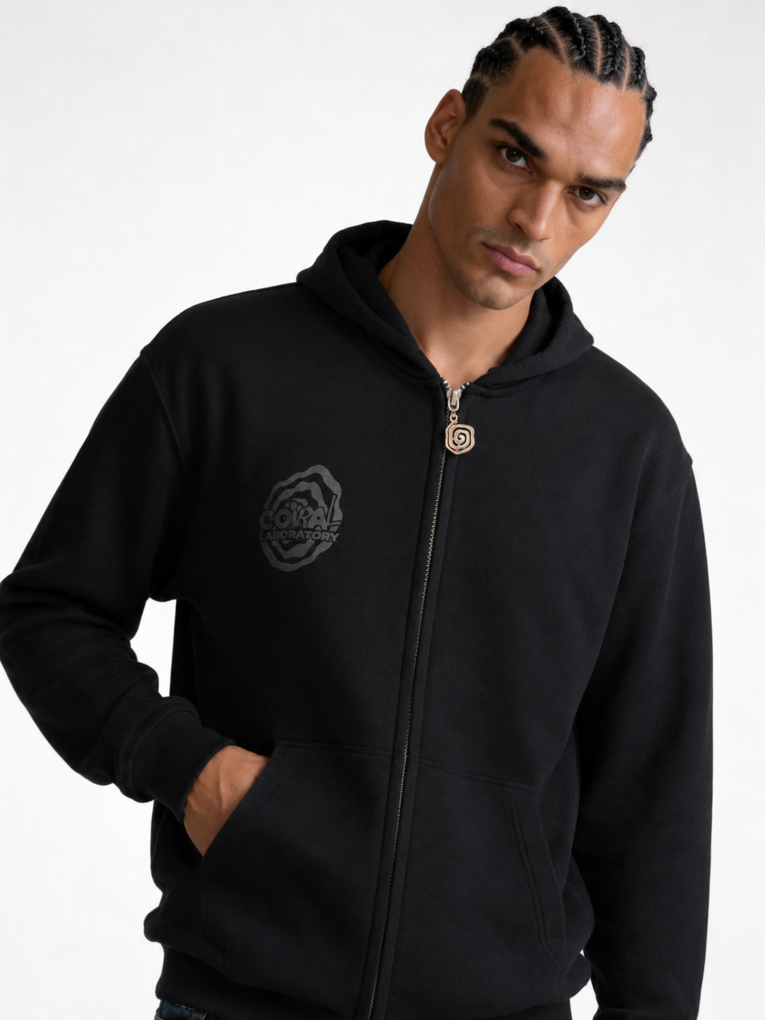 Logo Graphic Hoodie Cotton Relaxed Fit - Spiral