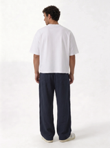 Raw Edge Pants Cotton Baggy Fit - seven