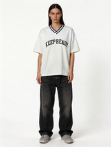 Boxy Panelled Technical Mesh Jersey - eleven