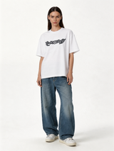 Boxy Heavyweight Cotton Cyber Graphic Tee - ink