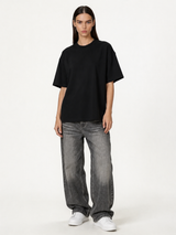 Boxy Heavyweight Cotton Graphic Tee - ink