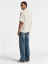 Boxy Textured Seersucker Bowling Shirt - 1932
