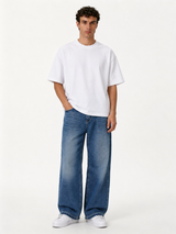 Raw Edge Jeans Denim Straight Leg Fit - seven