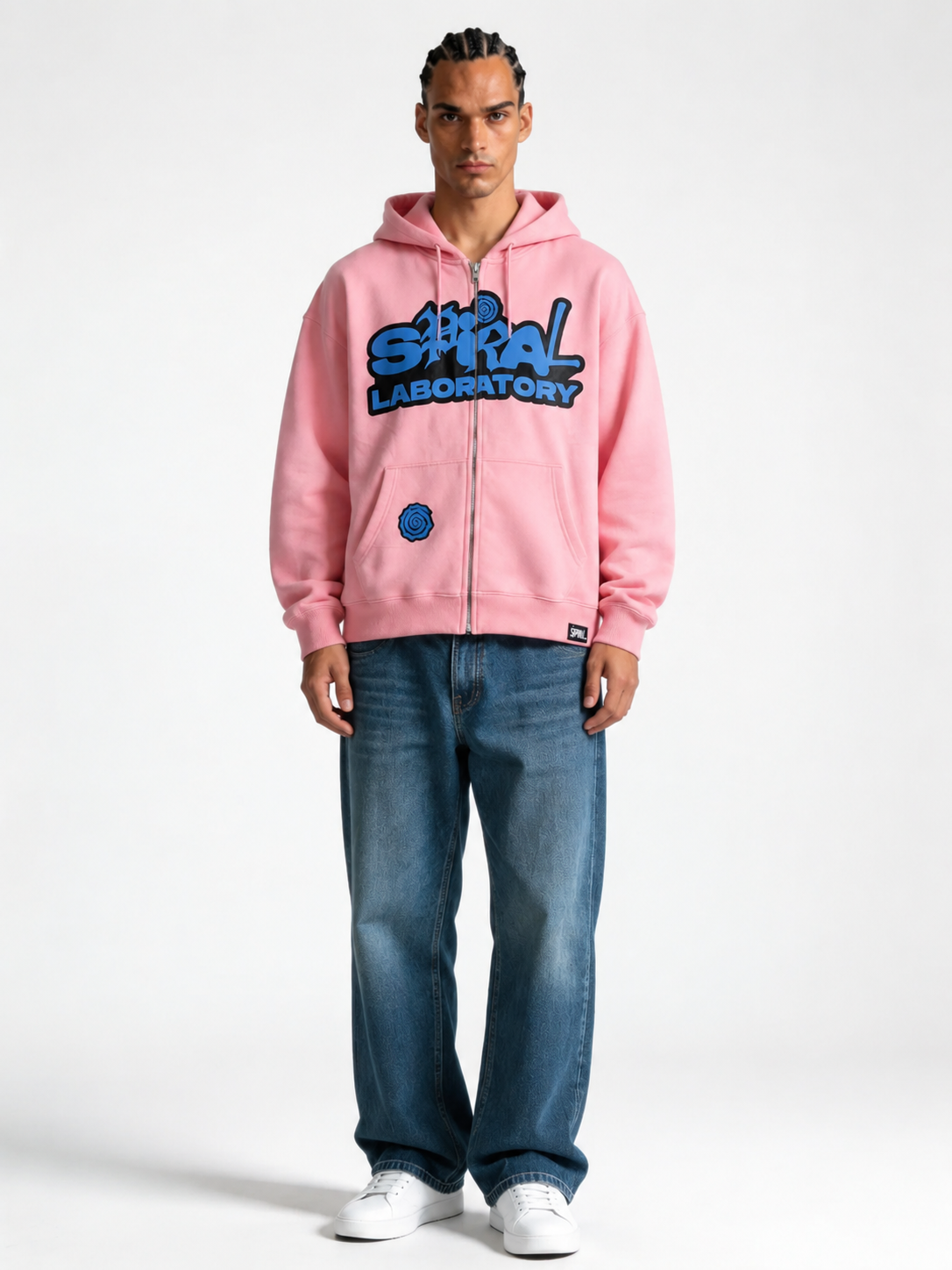 Logo Graphic Hoodie Cotton Oversized Fit - Spiral