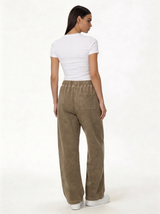 Washed Logo Pants Cotton Relaxed Fit - seven