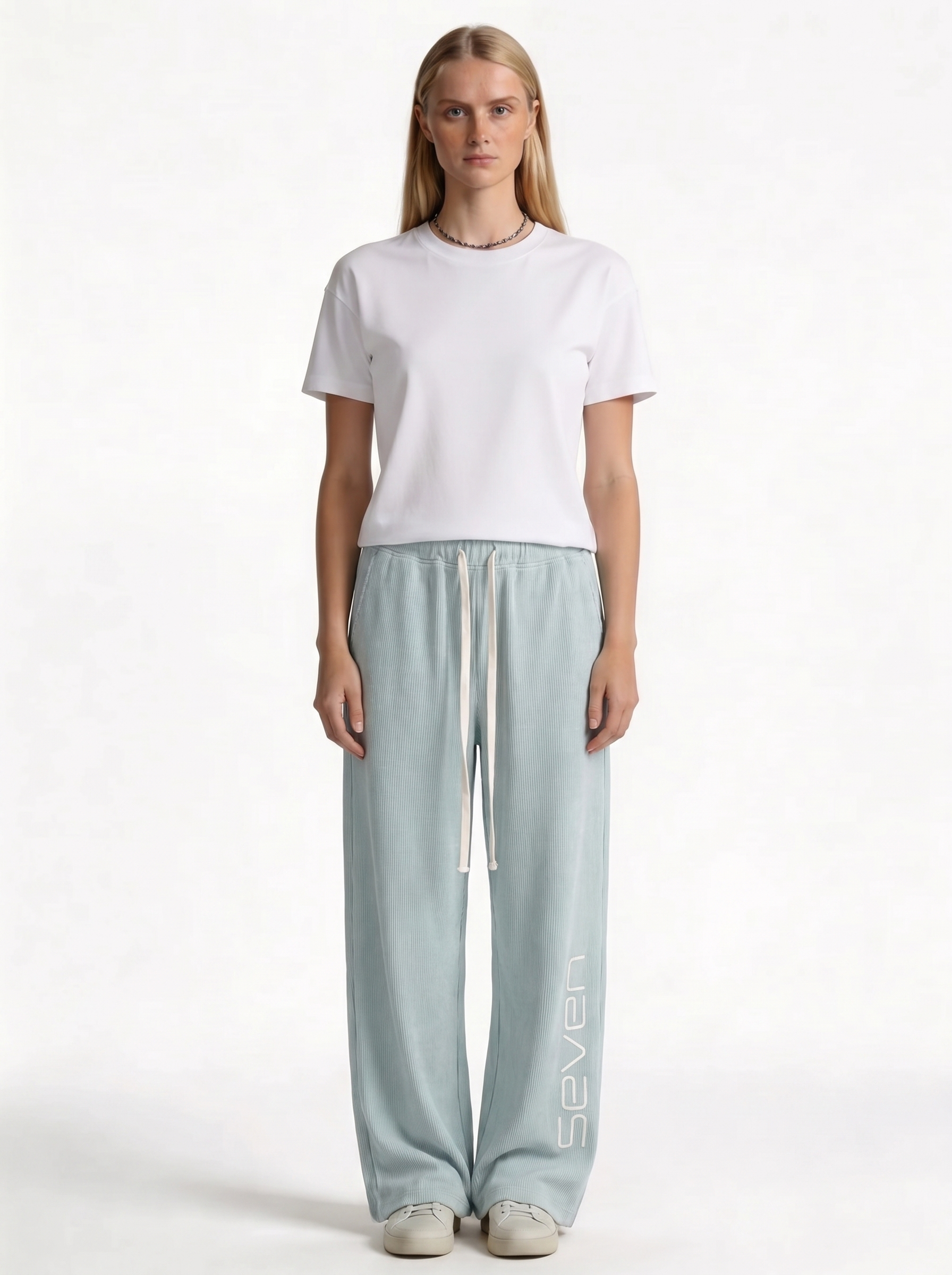 Logo Graphic Pants Cotton Relaxed Fit - seven