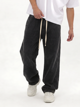 Embroidered Pants Cotton Baggy Fit - seven