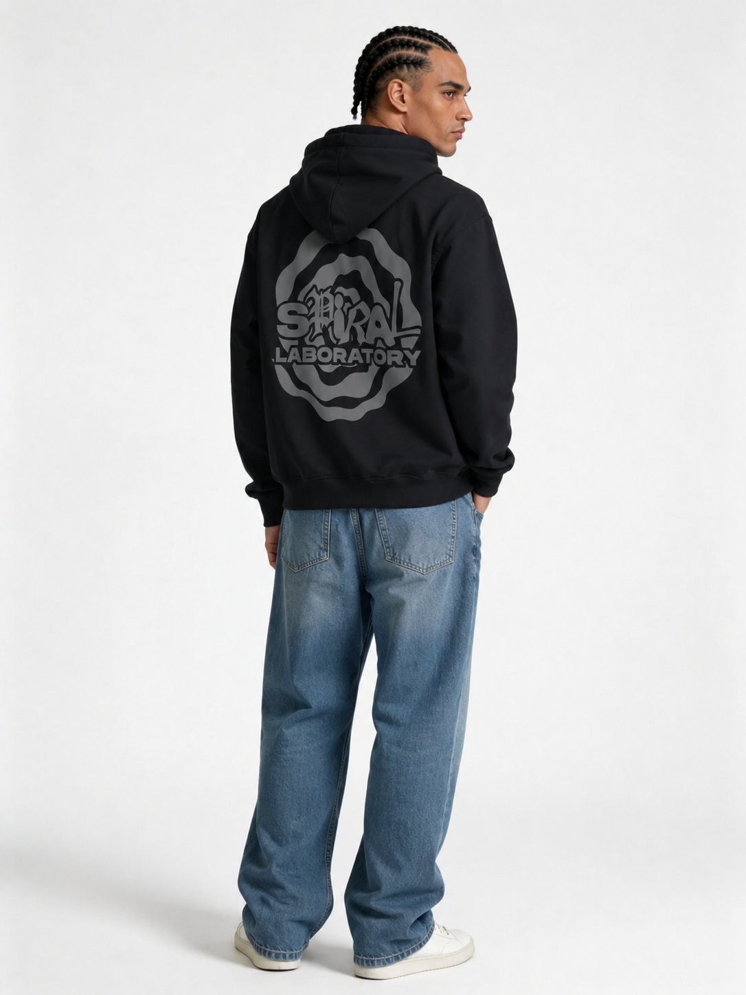 Logo Graphic Hoodie Cotton Relaxed Fit - Spiral