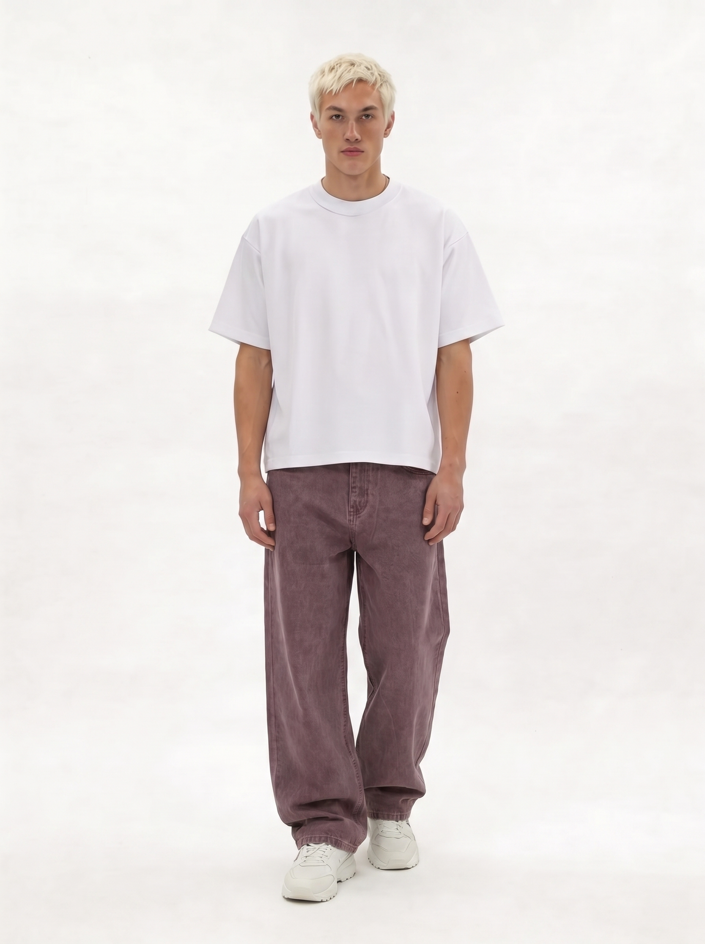 Distressed Wide Leg Denim Pants - seven