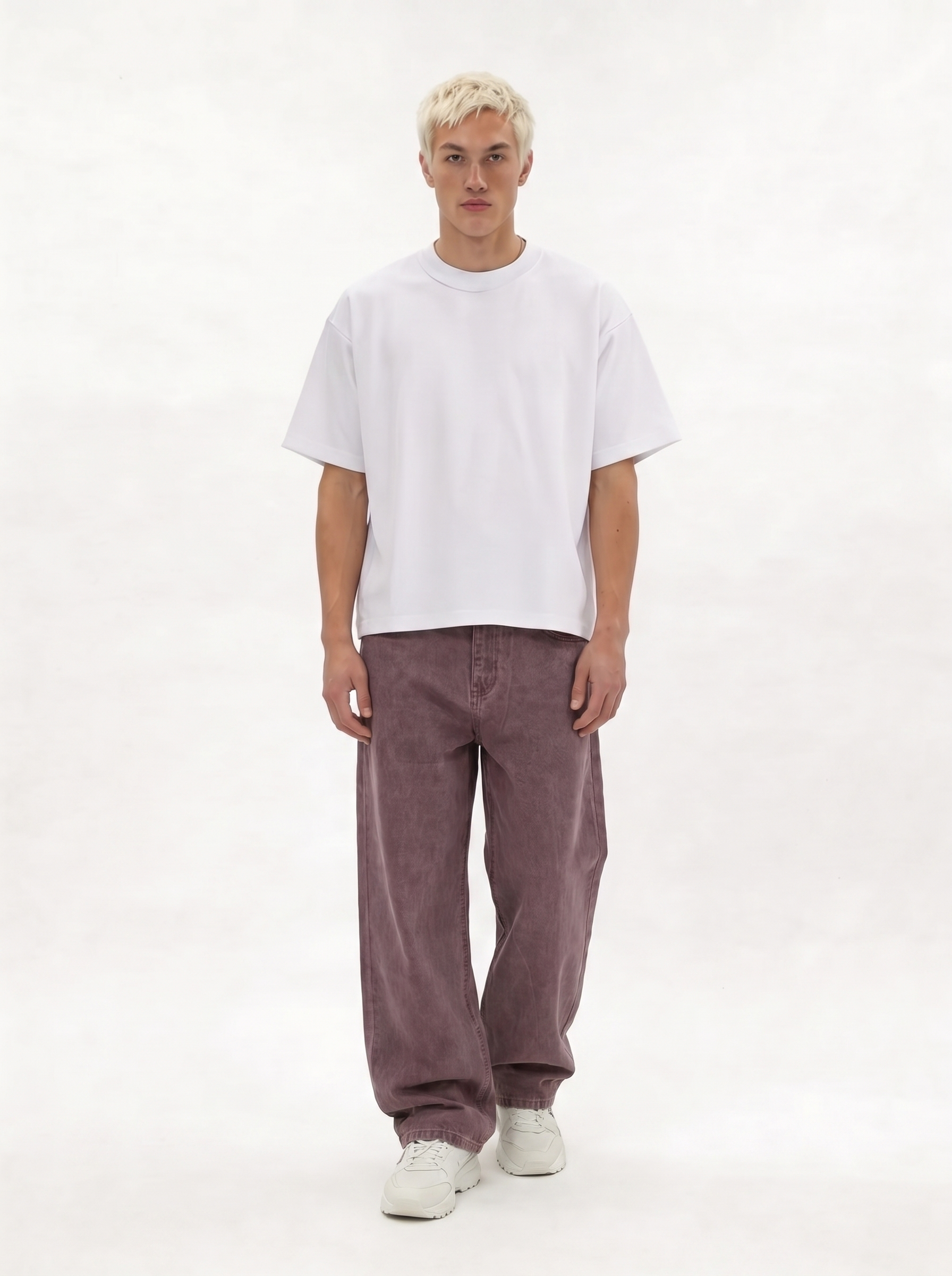 Distressed Wide Leg Denim Pants - seven
