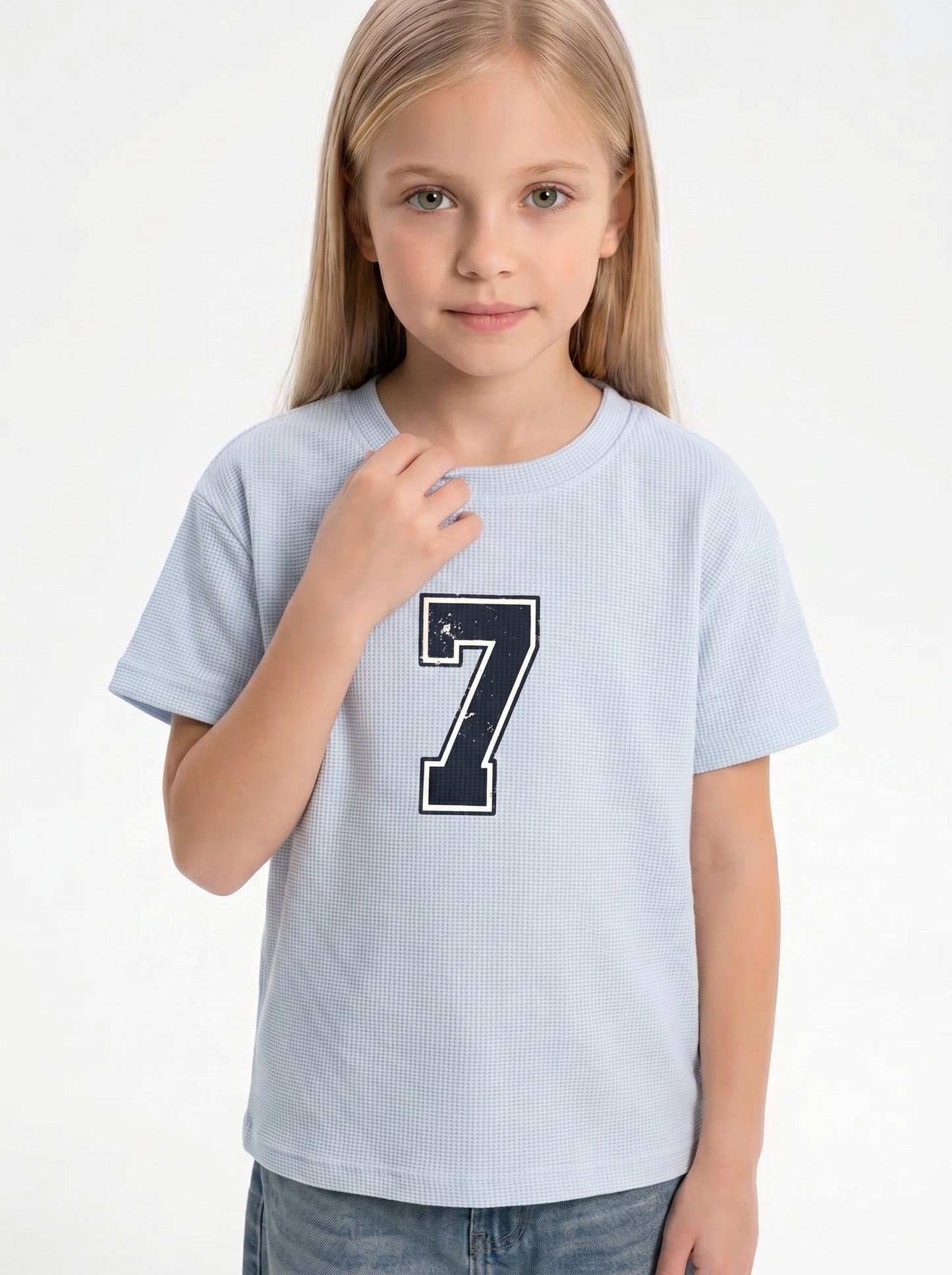 Logo Graphic T-Shirt Cotton Oversized Fit - seven kids