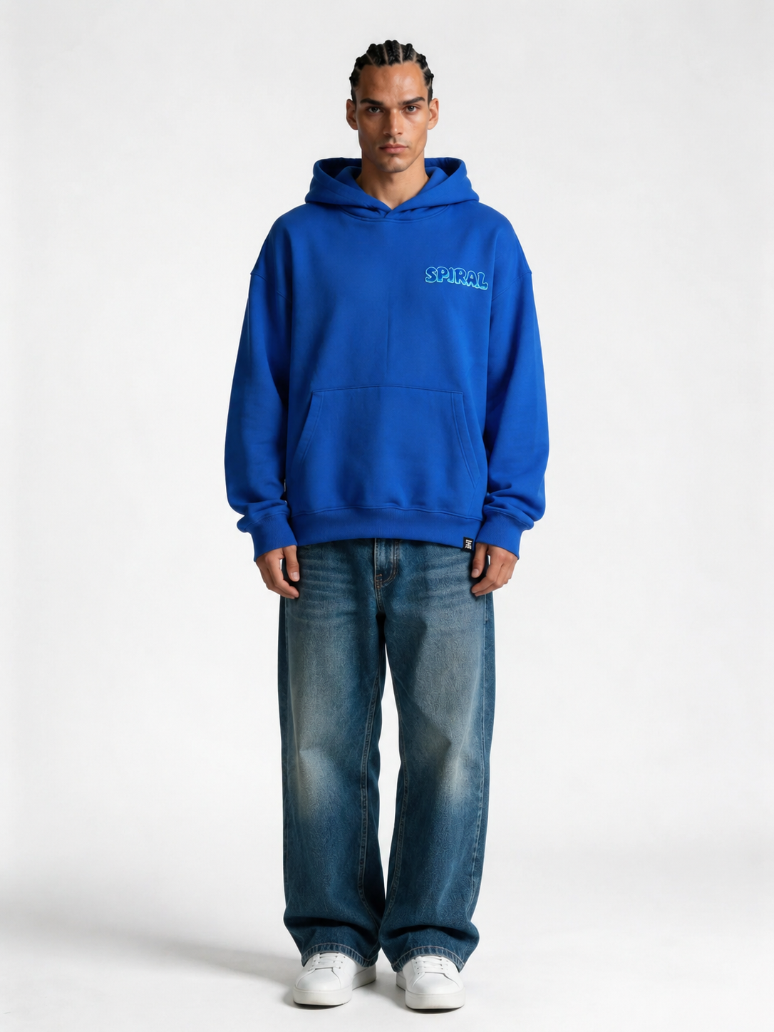 Back Print Hoodie Cotton Oversized Fit - Spiral