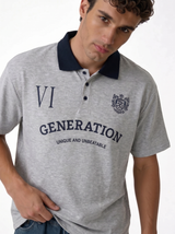 Back Print Polo Shirt Cotton Oversized Fit - je-x