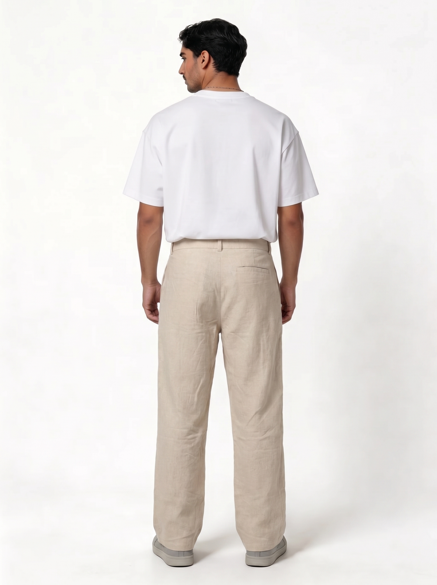 Pleated Trousers Linen Blend Regular Fit - seven