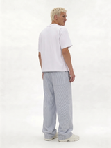 Striped Drawstring Pants Cotton Relaxed Fit - seven