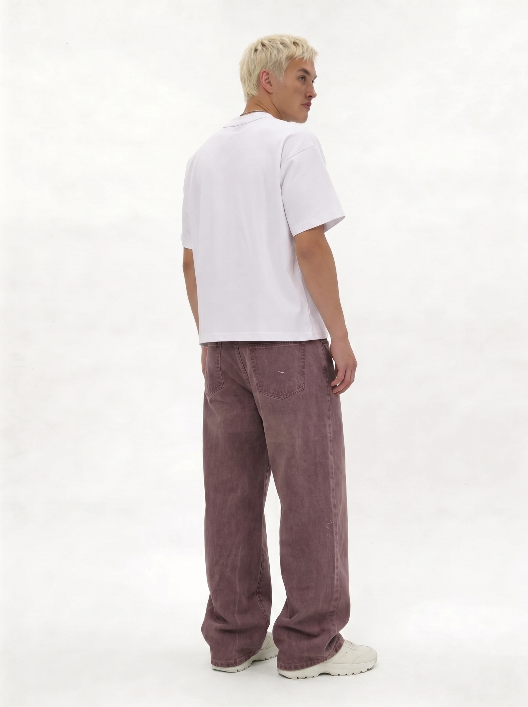 Distressed Wide Leg Denim Pants - seven