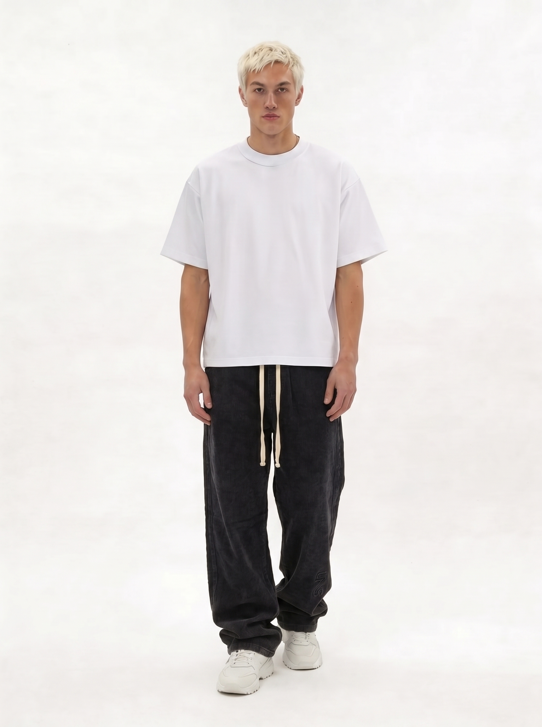 Embroidered Pants Cotton Baggy Fit - seven