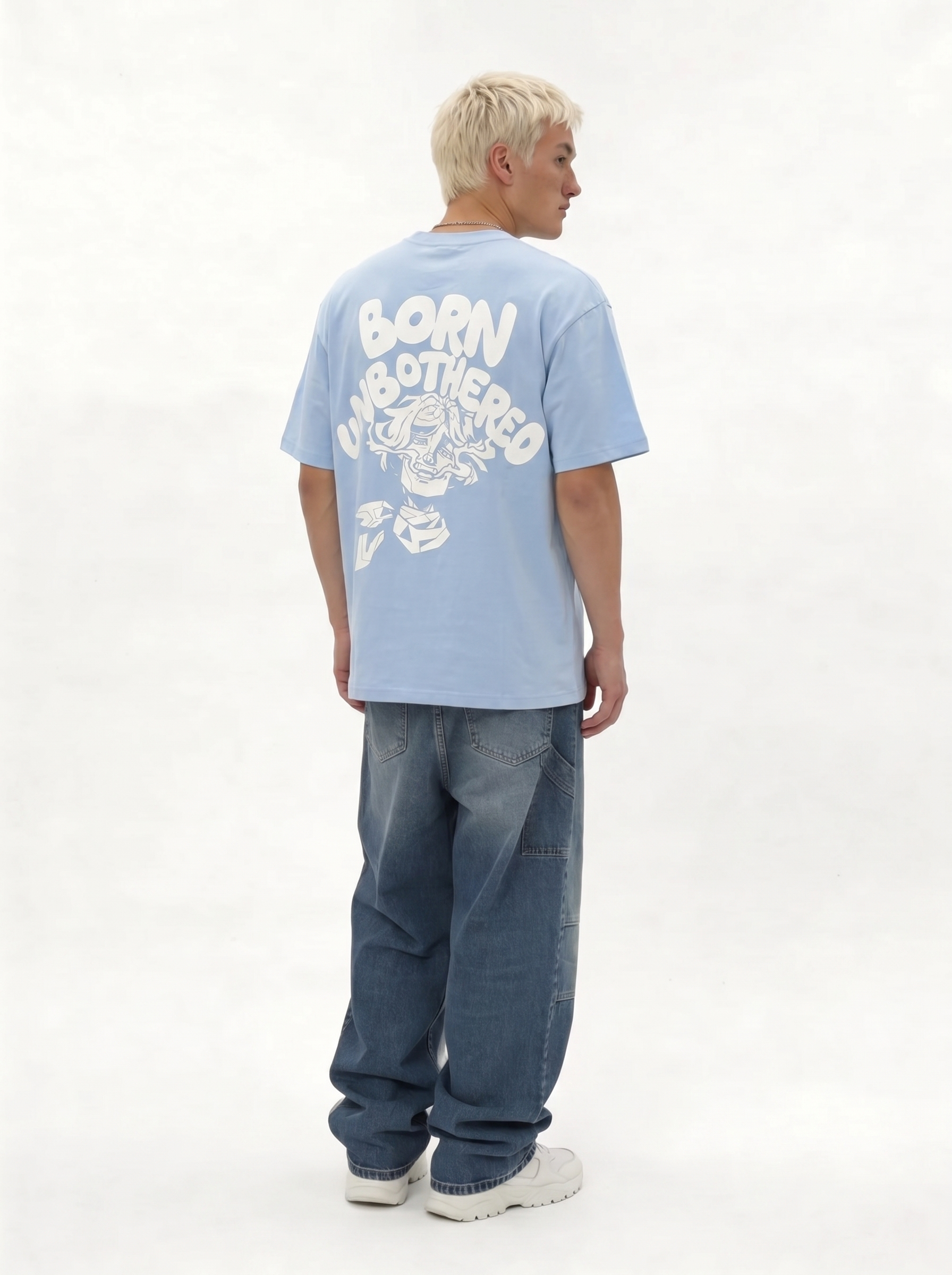 Back Print T-Shirt Cotton Oversized Fit - tharwa
