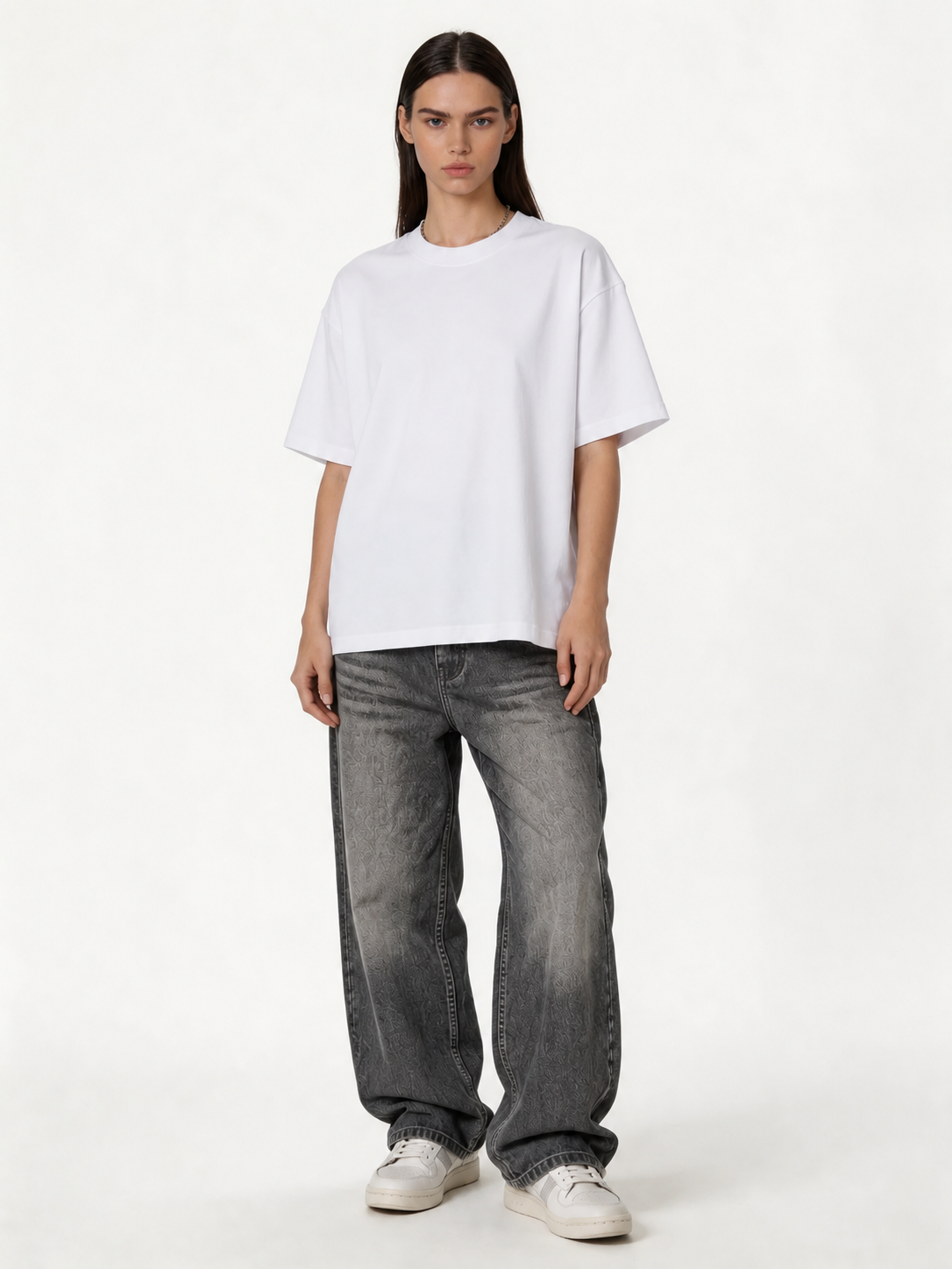 Boxy Heavyweight Cotton Graphic Tee - ink