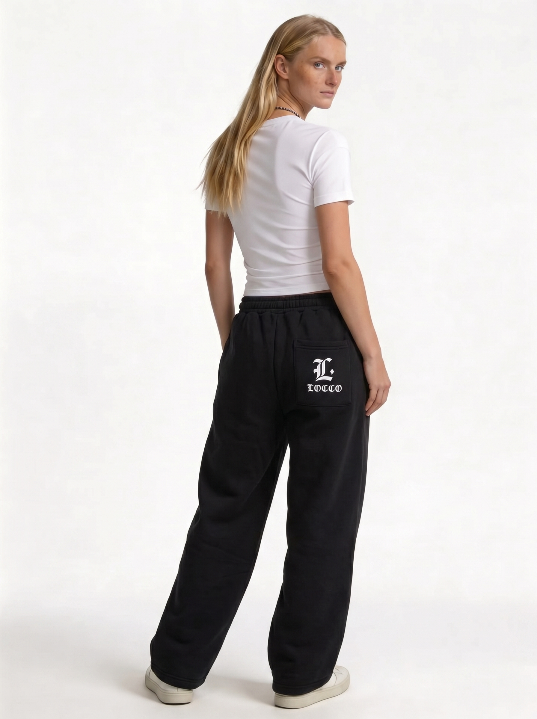 Logo Graphic Sweatpants Cotton Relaxed Fit - locco