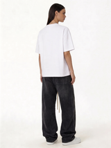 Embroidered Pants Cotton Baggy Fit - seven