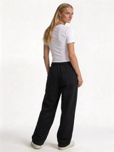 Logo Graphic Pants Cotton Wide Leg - Eleven