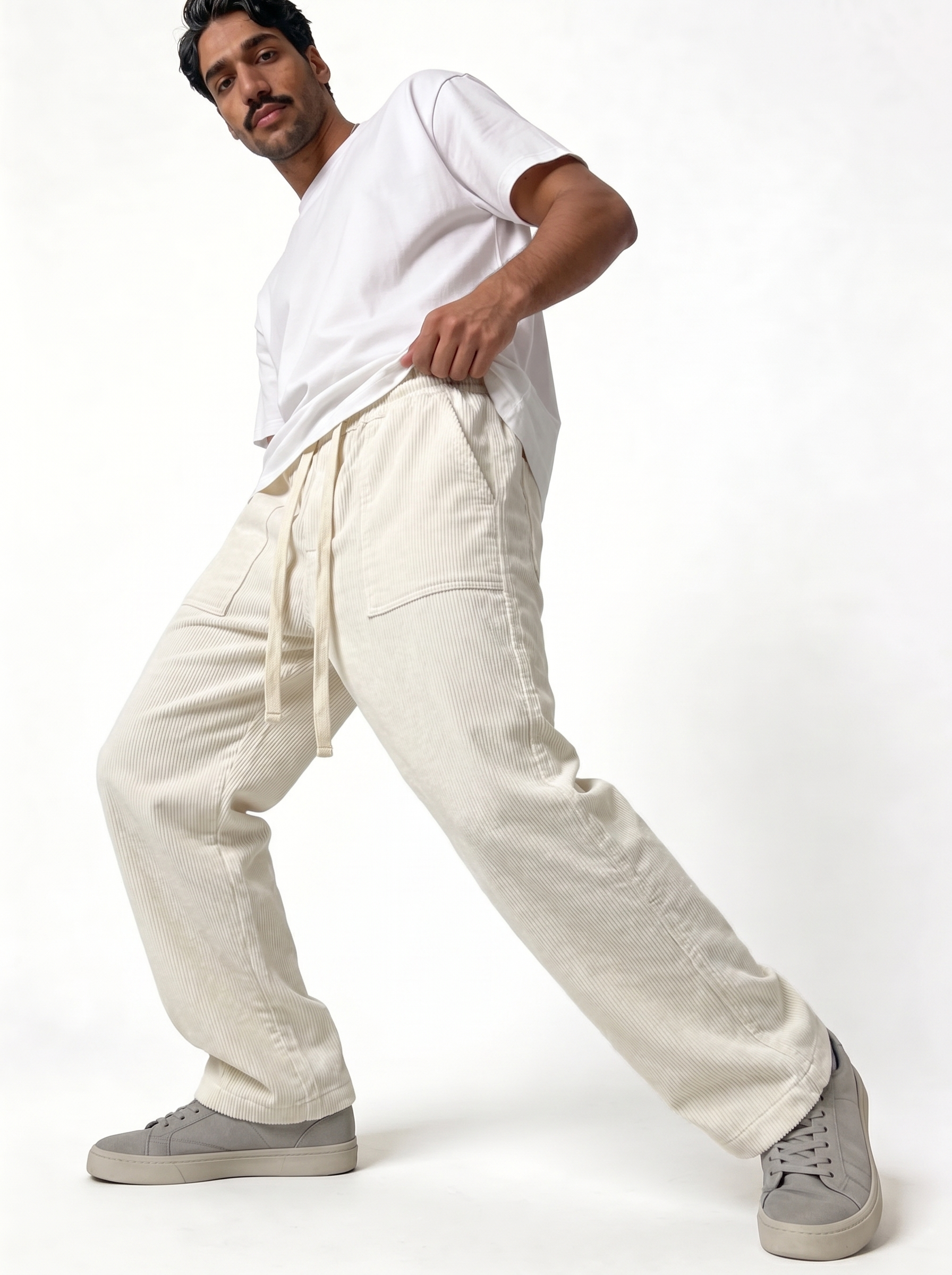 Utility Pocket Pants Cotton Relaxed Fit - seven