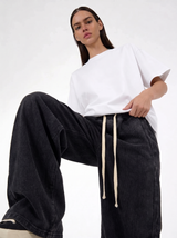 Embroidered Pants Cotton Baggy Fit - seven
