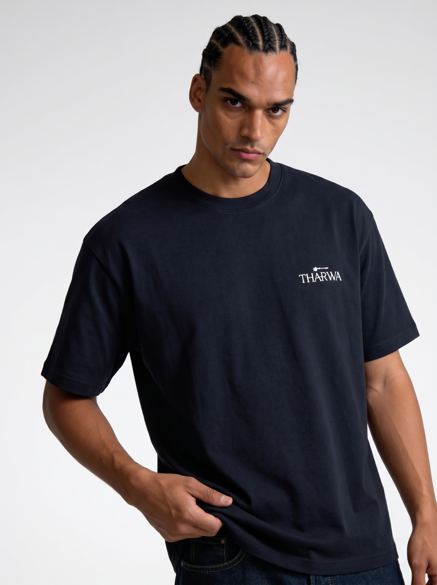 Logo Graphic T-Shirt Cotton Oversized Fit - tharwa