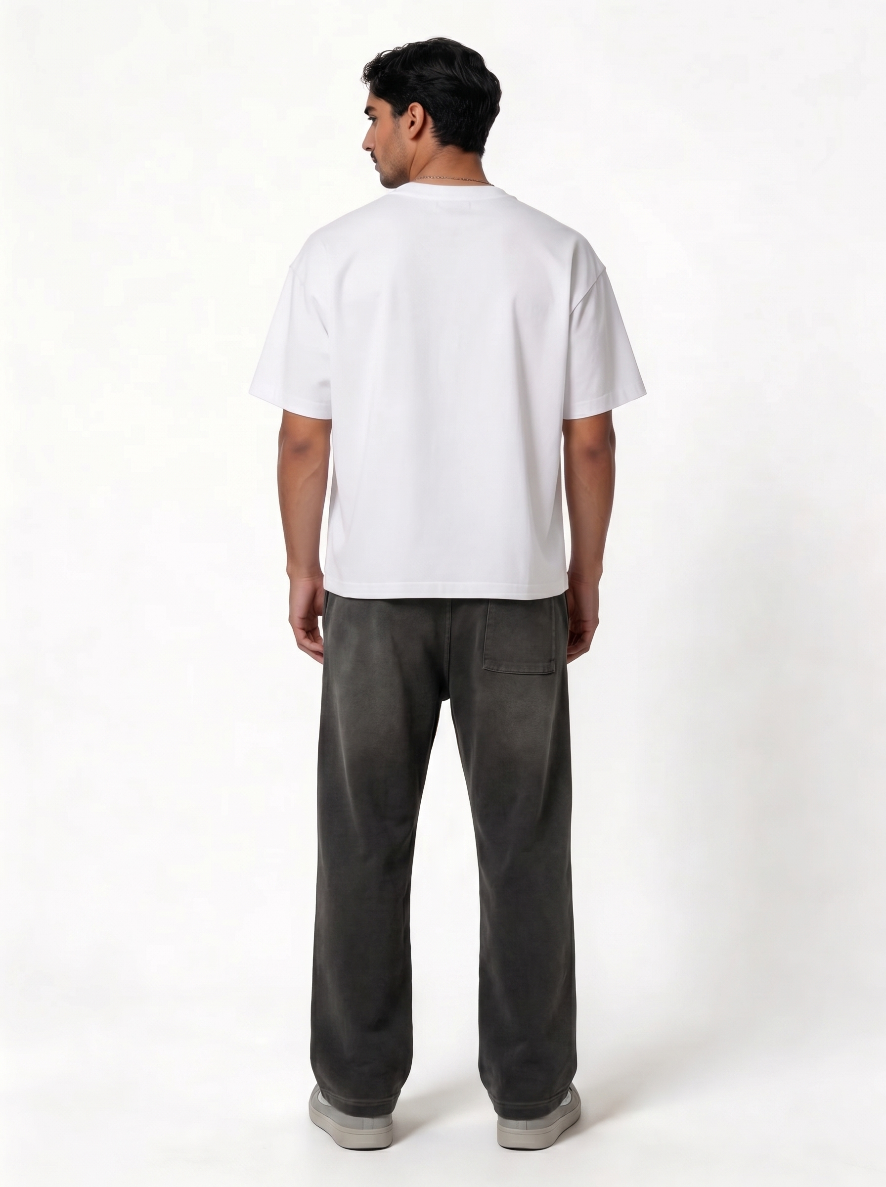 Washed Logo Pants Cotton Relaxed Fit - seven