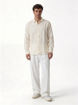 Minimal Buttoned Shirt Linen Regular Fit - zamari