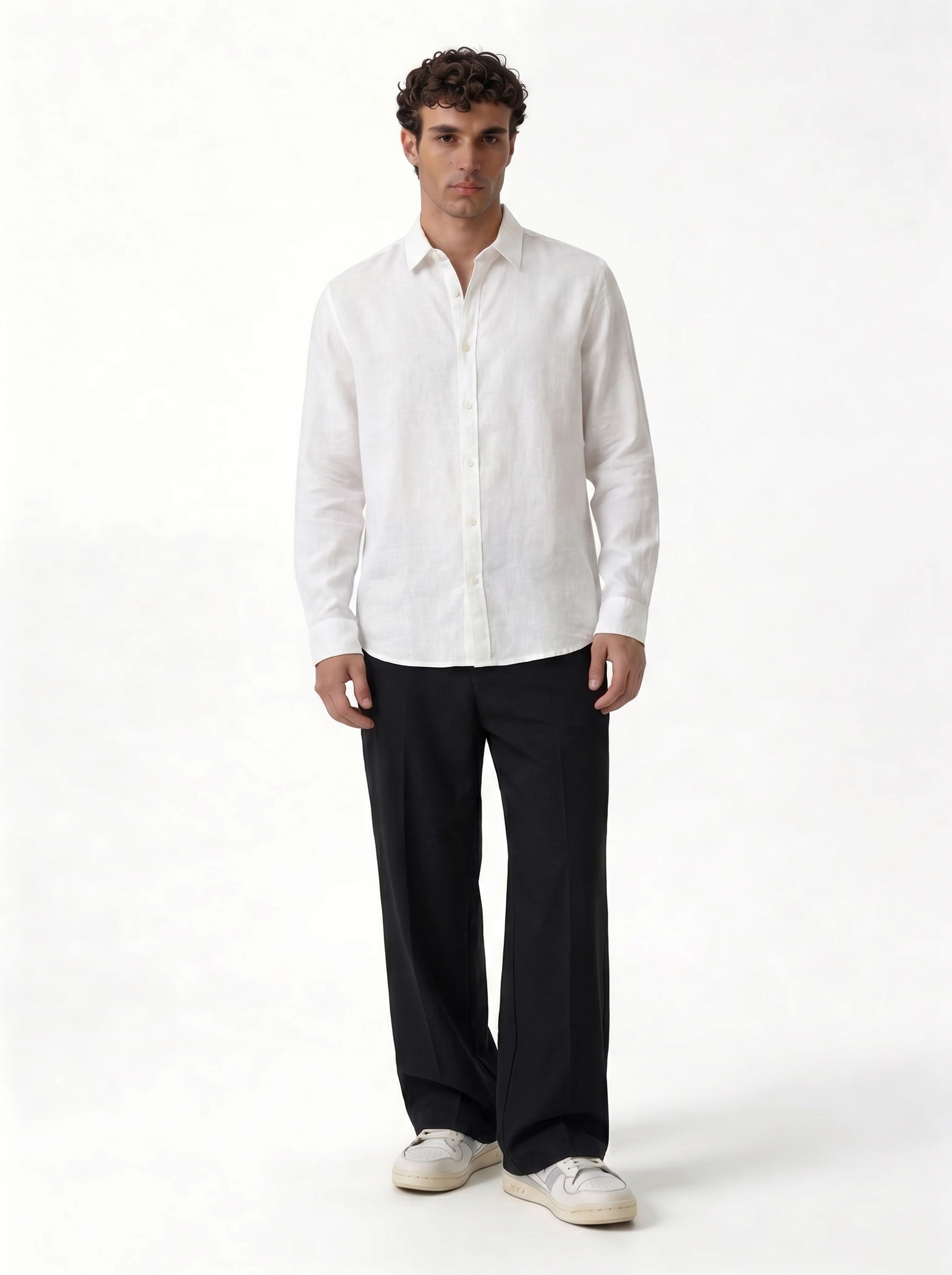Minimal Buttoned Shirt Linen Regular Fit - zamari