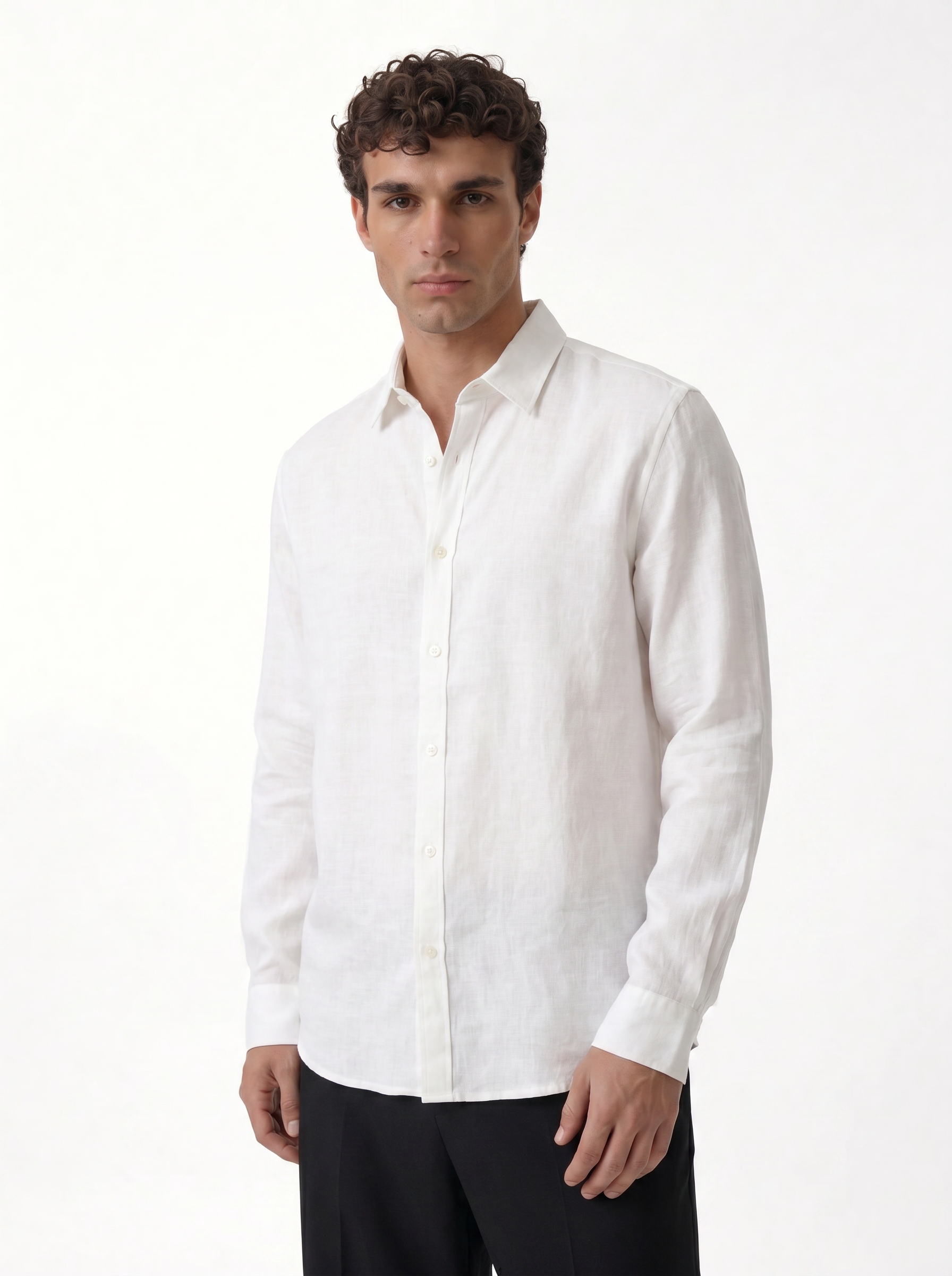 Minimal Buttoned Shirt Linen Regular Fit - zamari