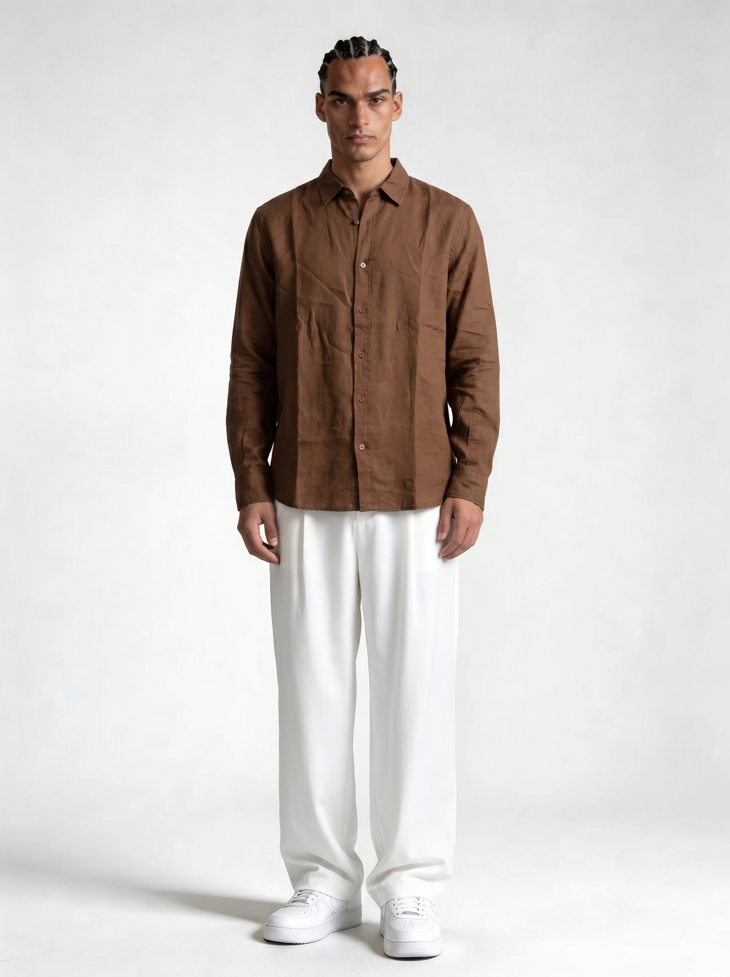 Minimal Buttoned Shirt Linen Regular Fit - zamari